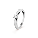 Bonheur Solitaire Ring in Platinum with Diamond