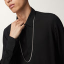 Belle Vante Clash Long Necklace Flexible Small Model White Gold