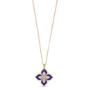 Princess Flower Pendant with Diamonds and Lapis