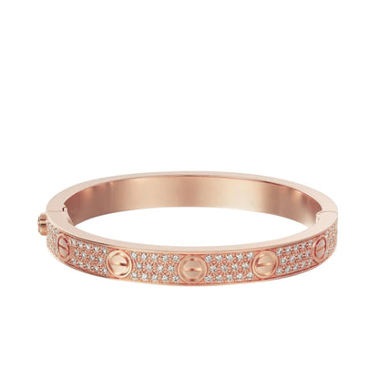 Love Bracelet Diamond-Paved 18K Rose Gold