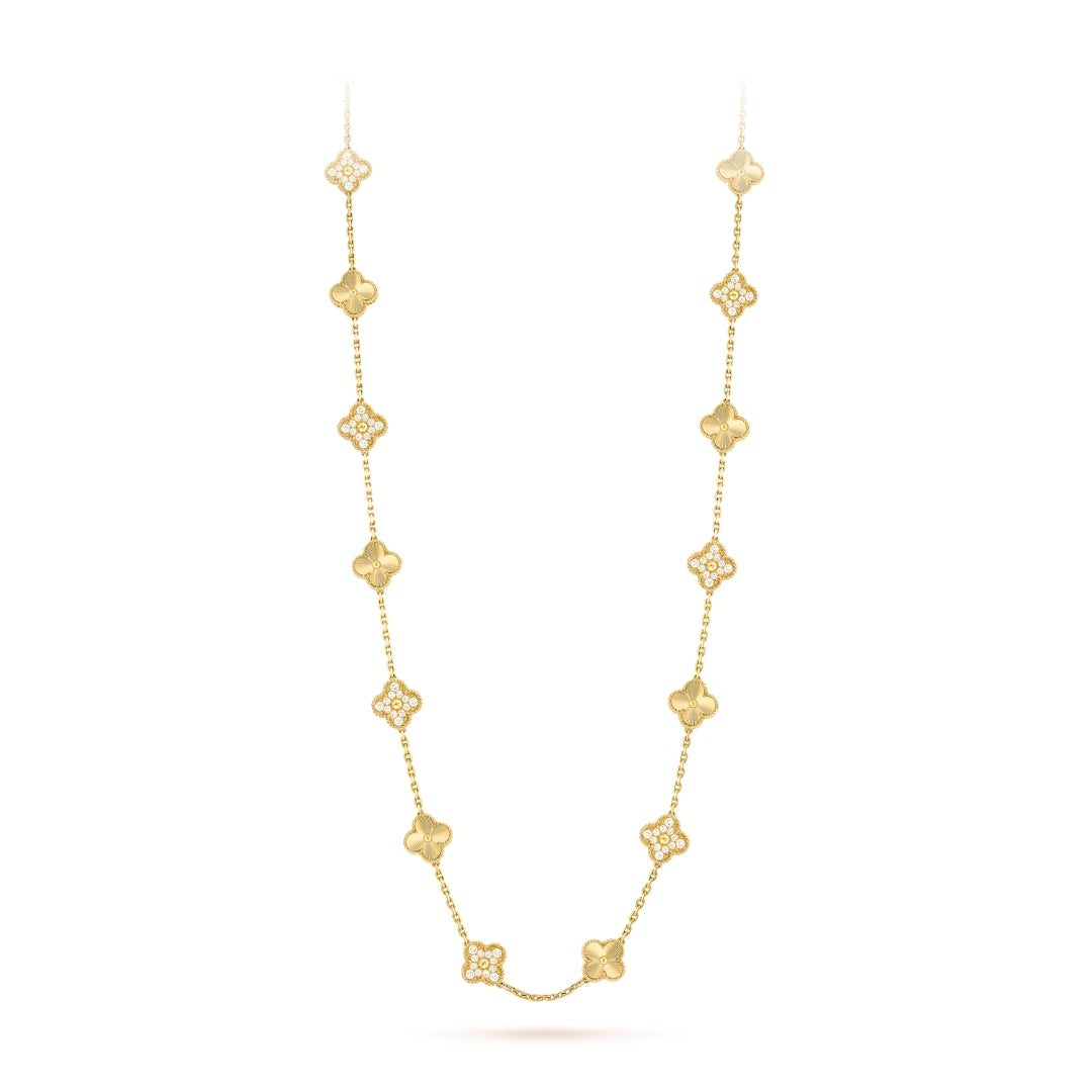 Belle Vante Necklace 20 Motifs Diamond 18K Yellow Gold
