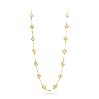 Belle Vante Necklace 20 Motifs Diamond 18K Yellow Gold