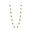 Belle Vante Necklace 20 Motifs Tiger Eye 18K Yellow Gold