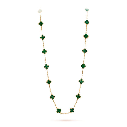 Belle Vante Necklace 20 Motifs Malachite 18K Yellow Gold