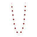 Belle Vante Necklace 20 Motifs Carnelian 18K Yellow Gold