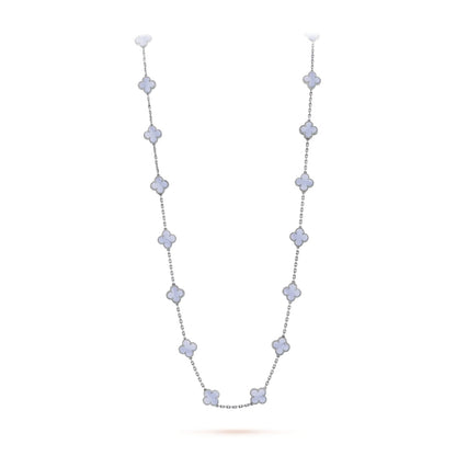 Belle Vante Necklace 20 Motifs Chalcedony 18K White Gold
