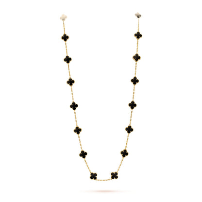 Belle Vante Necklace 20 Motifs Onyx 18K Yellow Gold