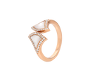 Divas' Dream Ring Belle Vante Ethical Rose Gold Mother of Pearl Pavé Diamonds