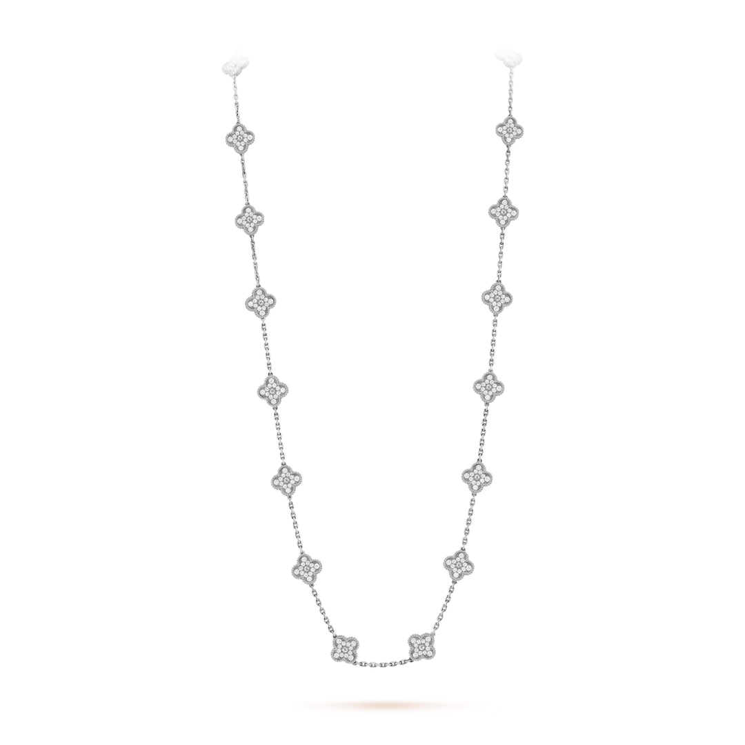 Belle Vante Necklace 20 Motifs Diamonds 18K White Gold