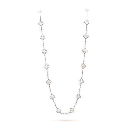 Belle Vante Necklace 20 Motifs Mother-Of-Peal 18K White Gold