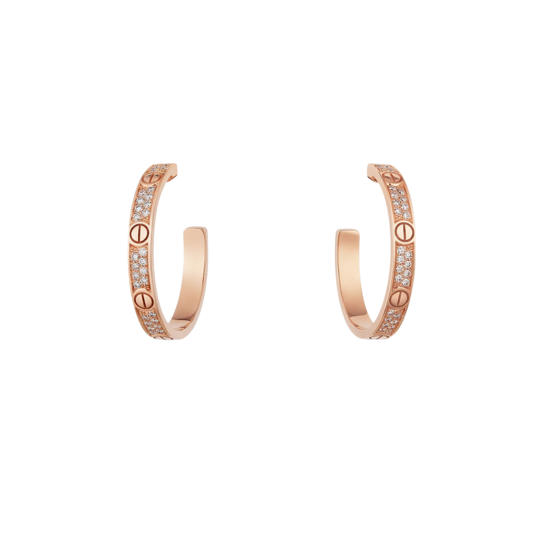 Love Hoop Paved Diamonds 18ct Rose Gold