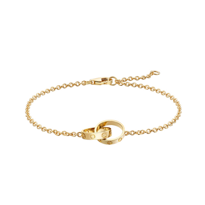 Small Rings On Chain 18ct Gold Bracelet