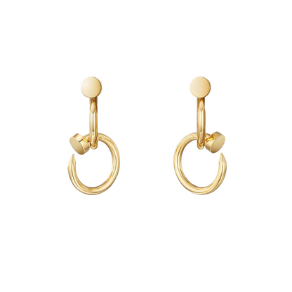 Juste Un Clou Double Hoop Earrings 18ct Gold