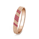 Perlée Couleurs Bracelet 5 Rows in 18K Rose Gold with Ruby