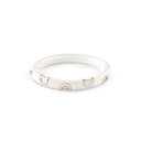 White Ceramic and Pink Gold and Diamond Bracelet