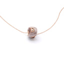 Pink Gold and Cappuccino Ceramic Necklace with Diamond