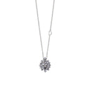 White Gold Diamond and Emerald Necklace