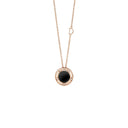 Pink Gold, Onyx and Diamonds Necklace