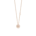 Pink Gold and Diamonds Necklace 0.37 Carats
