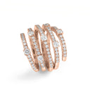Pink Gold Ring with Diamonds