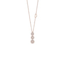 Pink Gold and Diamonds Necklace 0.36 Carats