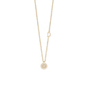 Yellow Gold and Diamonds Necklace 8 mm
