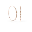 Pink Gold and Brown Diamond and Diamond Earrings 0.74 Carats