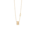 Yellow Gold and Diamonds Necklace 8.3 mm