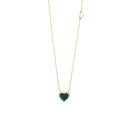Yellow Gold Malachite and Diamonds Necklace