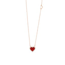 Pink Gold Carnelian and Diamonds Necklace