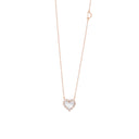 Pink Gold Mother of Pearl and Diamonds Necklace