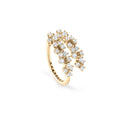 Yellow-Gold Two-Row Diamond Half-Eternity Ring