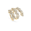 Yellow Gold and Diamond Three-Strand Bypass Ring