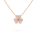 Frivole Small Model Pendant in 18K Rose Gold with Diamonds and Sapphire