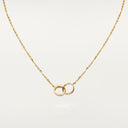 Belle Vante LOVE Semi-Paved Pendant Necklace Yellow Gold Diamonds