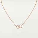 Belle Vante Love Pendant Semi-Paved Rose Gold Diamond Necklace