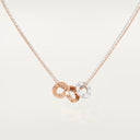 Belle Vante LOVE Pendant 6 Diamonds Rose White Gold
