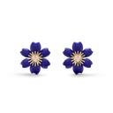 Rose de Noël Earrings Mini Model in 18K Yellow Gold with Lapis Lazuli and Diamonds