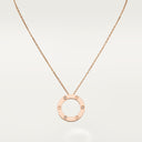 Belle Vante Love Pendant Necklace 3 Diamonds Yellow Gold 42cm