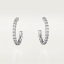 Belle Vante Etincelle Hoop Earrings Small Paved White Gold