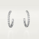 Belle Vante Etincelle Hoop Earrings Small Paved White Gold Diamonds