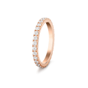 Félicité Wedding Band 2.1 mm in 18K Rose Gold with Diamond