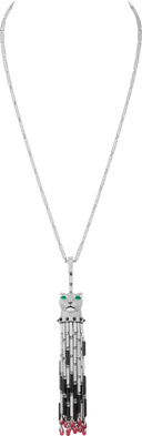 Belle Vante Panthère Long Necklace Ruby Multi-Wear Large Model Paved