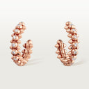 Belle Vante Clash Medium Hoop Earrings Rose Gold Diamonds