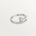 Belle Vante Juste un Clou Ring Small Model Semi-Paved White Gold