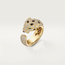 Belle Vante Panthère Medium Semi-Paved Ring Yellow Gold Diamonds