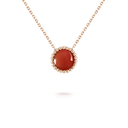 Perlée Couleurs Pendant in 18K Rose Gold with Carnelian
