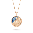 Zodiaque Piscium Long Necklace in 18K Rose Gold with Sodalite