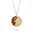 Zodiaque Sagittarii Sagittarius Long Necklace in 18K Rose Gold with Pietersite