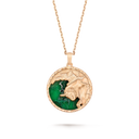 Zodiaque Tauri Taurus Long Necklace in 18K Rose Gold with Aventurine